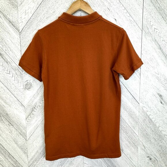 Fjallraven Ovik Polo Shirt Mens Size Small Orange 100% Cotton Short Sleeve - Picture 5 of 6